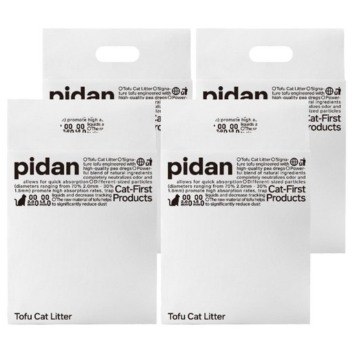 pidan 寵物貓砂 豆腐貓砂, 原味, 2.4kg, 4包