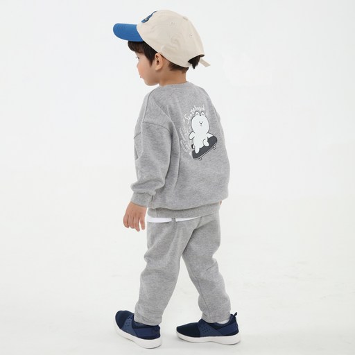 KIDSCOMO 童款滑板熊長袖長褲套裝