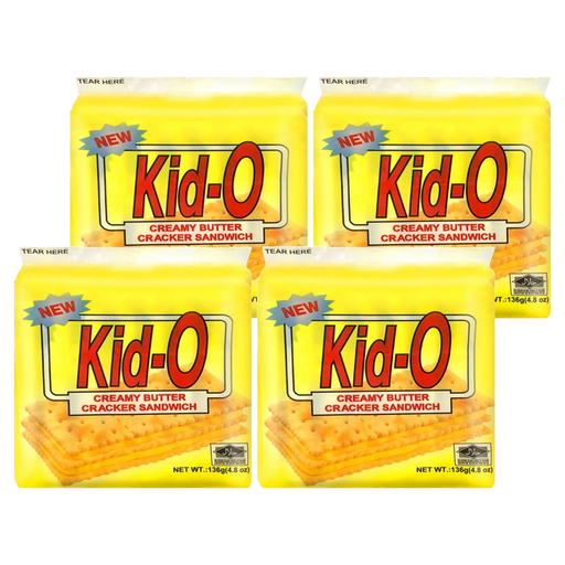 Kid-O 三明治餅乾 奶油口味, 136g, 4袋