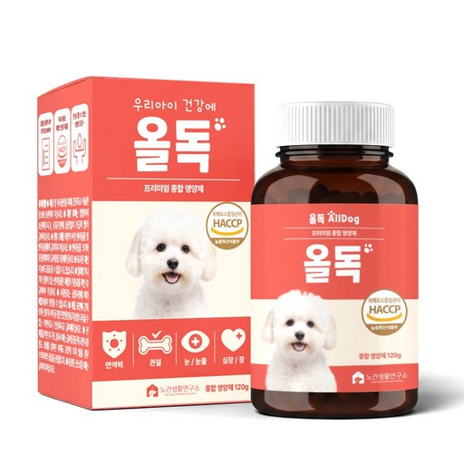올독 강아지 종합영양제 눈 피부 관절 면역력 장