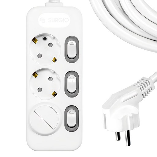 DH-2039-RT 써지오 개별 멀티탭 3구 안전커버 랜덤발송 포함