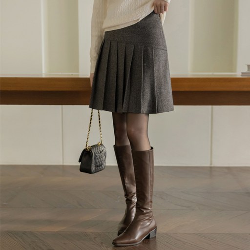 뮤즈린 리코 플리츠 치마바지 기모