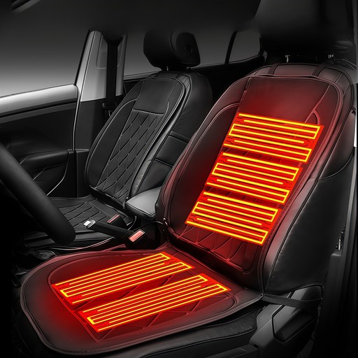 Sunnytrip 차량용 열선시트 온열방석 전기매트 12V 운전석, 1개, 블랙