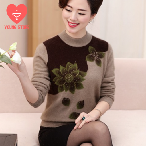 영스토어 정품 중년여성 남색, 베이지, 목폴라니트 반목폴라 반목니트티 스웨터 할머니옷 어머니옷 겨울옷 따뜻 마실룩 경로당옷