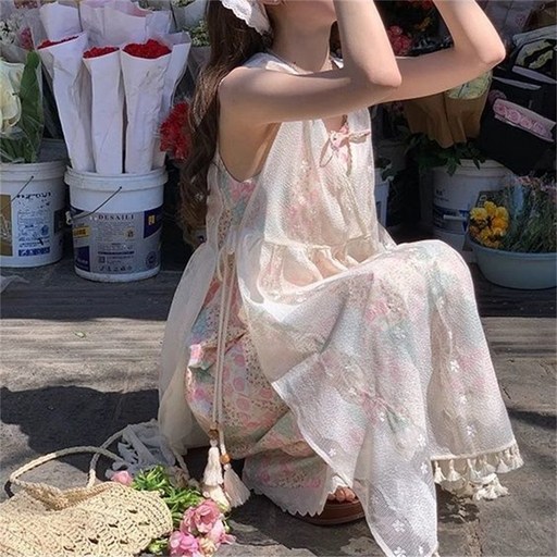 swygsqql 여름 여행 비치웨어 나시 원피스 바캉스룩 스커트 투피스