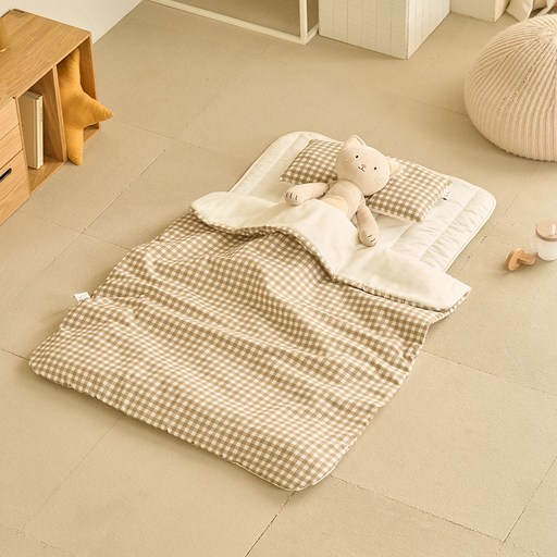 무럭무럭 도톰 포근 체크 낮잠이불 풀세트
