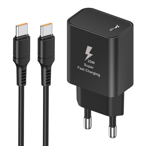 YINTO C타입 고속 충전기 25W PD3.0 PPS C TO C 1.5M 100w 케이블 세트