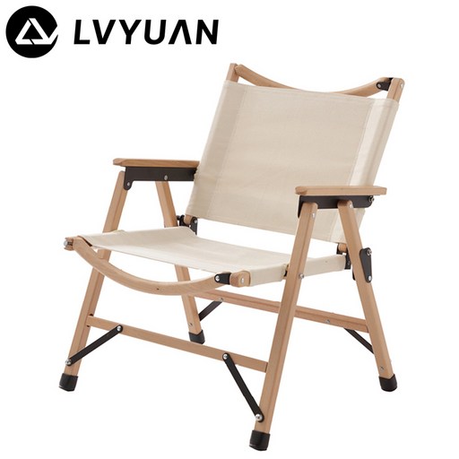 루앤 폴딩 고급 느티나무 커밋 체어 캠핑 스툴 휴대용 접이식 피크닉 원목 의자