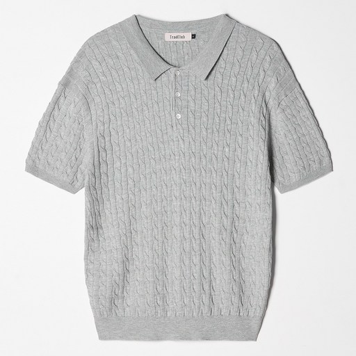 트래드클럽 남자 케이블 카라 여름 사계절 반팔 니트 (9컬러 M~5XL)