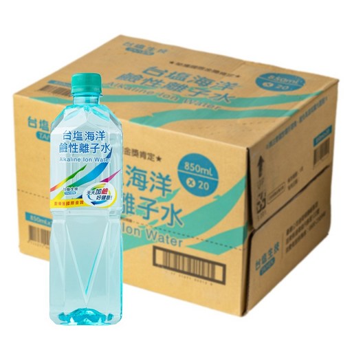台鹽海洋鹼性離子水 超值箱購, 20個, 850ml