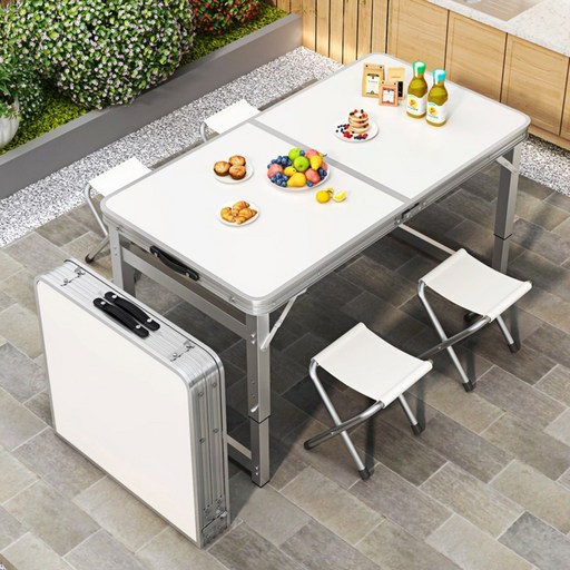 Ageye 캠핑 아웃도어 접이식 미니 테이블 경량 좌식 사이드 폴딩 테이블, 은백색