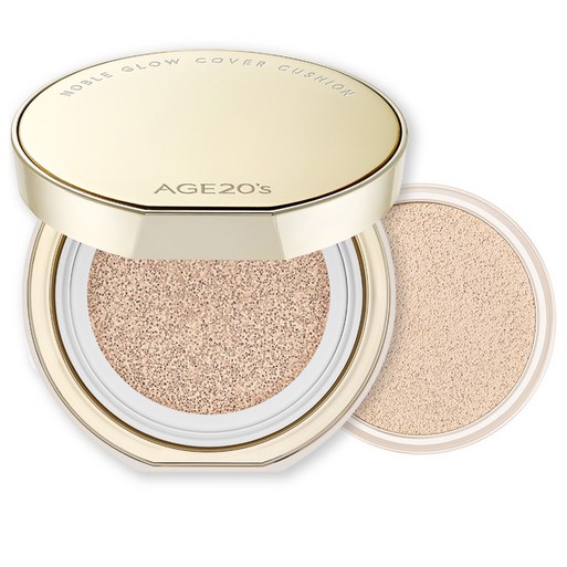 에이지투웨니스 노블 글로우 커버 쿠션 파운데이션 12g  리필 12g, 21호 뉴트럴 아이보리, 1개