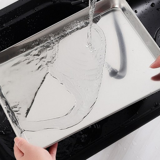 살림이음 스텐304 밧드 오븐 레스팅 사각 쟁반, 단일색상, 1개