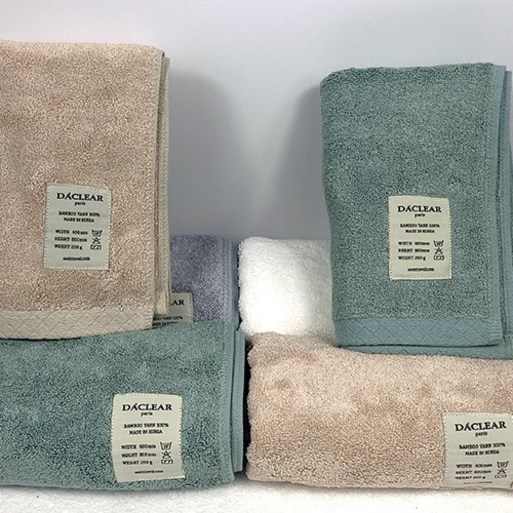 다클레어 명품타올 뱀부타올 대나무수건 200g 호텔수건 먼지없는 타월, 10개, 그레이