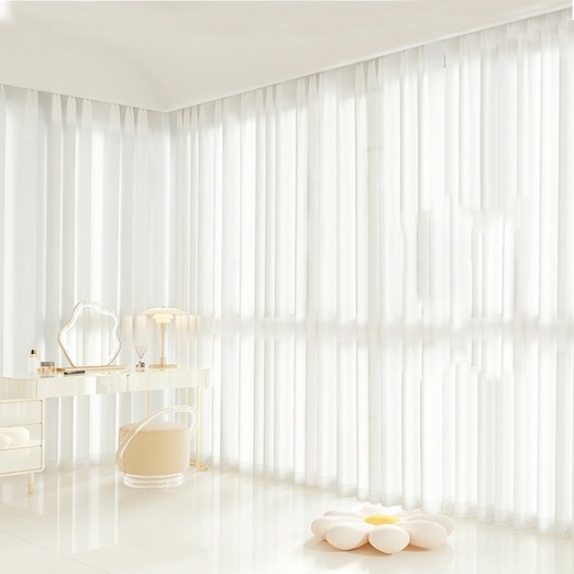 호밍사이 비침없는 쉬폰 커튼 방풍 거실 안방 아일렛형 커튼