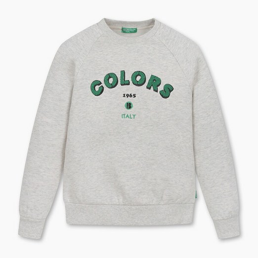 베네통키즈공식 부클 기모 맨투맨QAMT10461LG