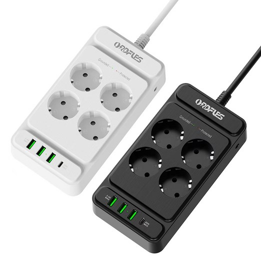ORDFLES 고용량 4000W 과부하차단 USB 멀티탭