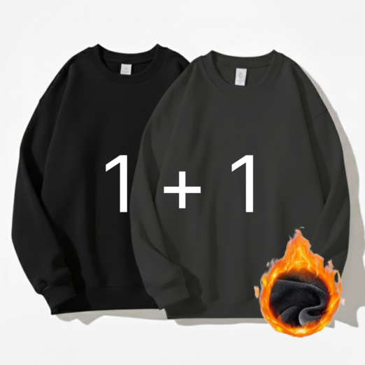 1  1 하믄 남자 기모 오버핏 무지 맨투맨 티셔츠 세트