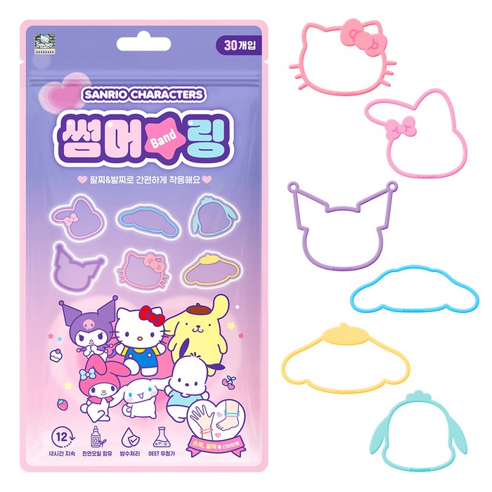 아텍스 산리오 캐릭터즈 썸머링 야외 팔찌 30p, 1개
