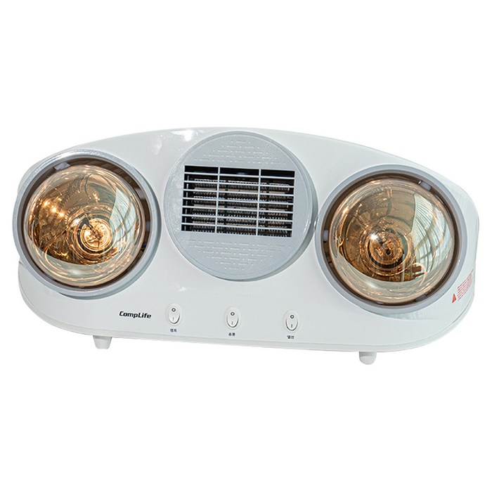 컴프라이프 욕실난방기 2구 특수코팅램프 온풍기 겸용  설치후크 2p 세트, CP1650M