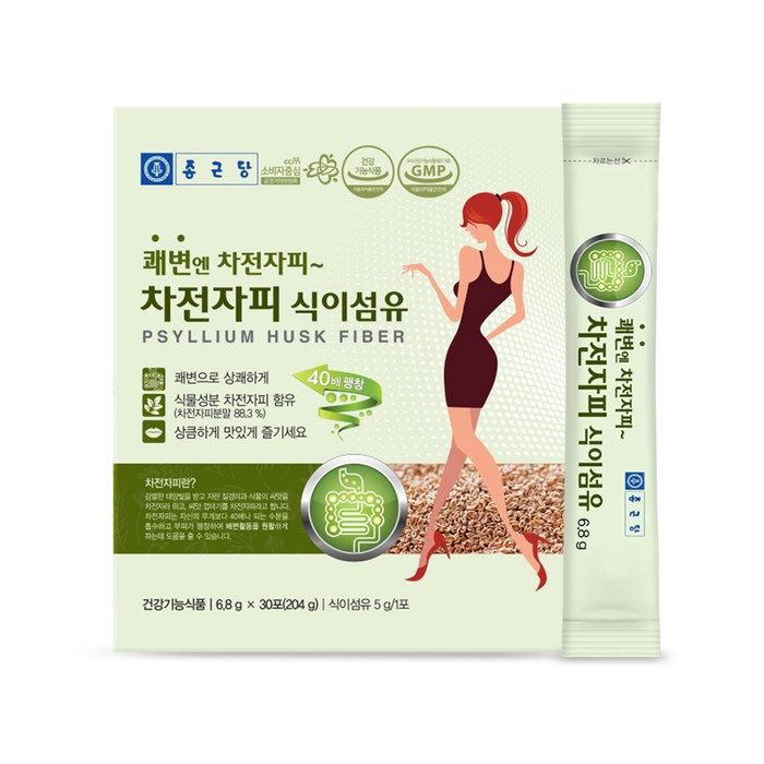 종근당 차전자피 식이섬유, 204g, 1개 종근당 차전자피 식이섬유, 204g, 1개