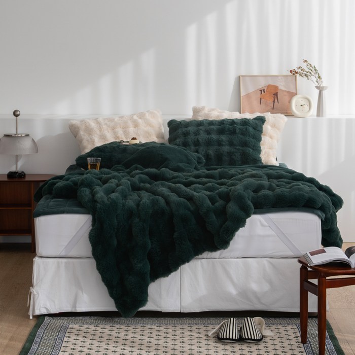 헬로우슬립 구름 밍크퍼 극세사 이불 겸 담요