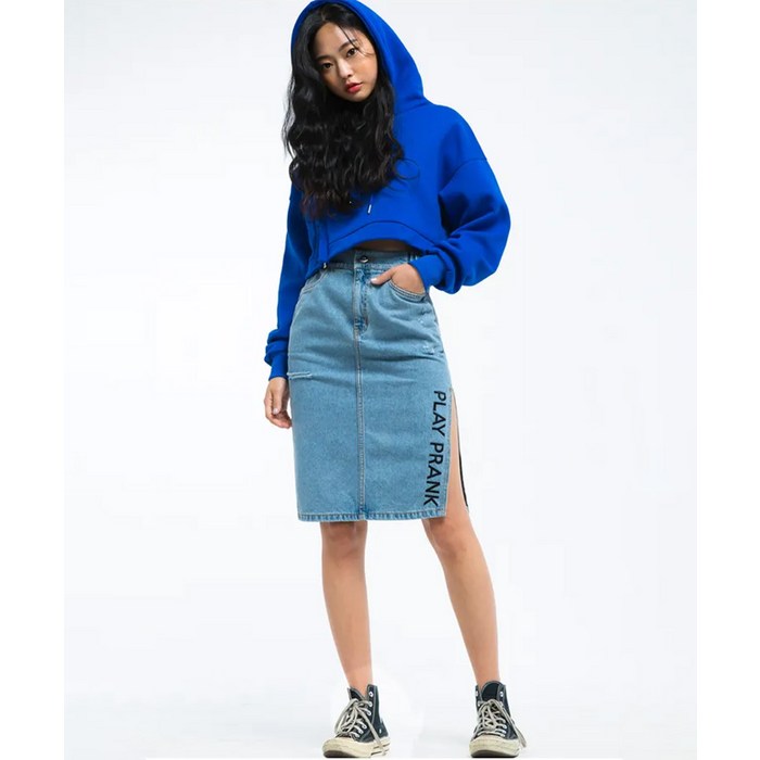 한정특가당일배송 슈퍼레이티브 옆트임 데님 스커트 DENIM SLIT MIDI SKIRT 한정특가당일배송 슈퍼레이티브 옆트임 데님 스커트 DENIM SLIT MIDI SKIRT