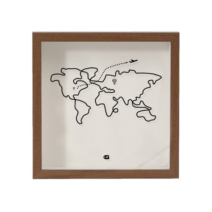 여행티켓 보관함 추억상자 콜렉트 아카이브 투명 맵박스