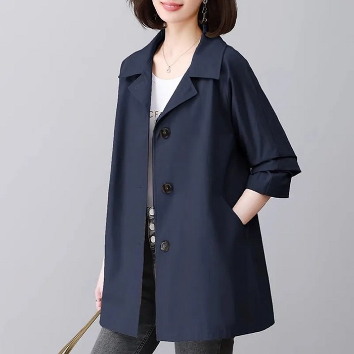 SAHINER 봄가을 여성 루즈핏 카라 트렌치 코트 데일리 재킷 LWAWT27