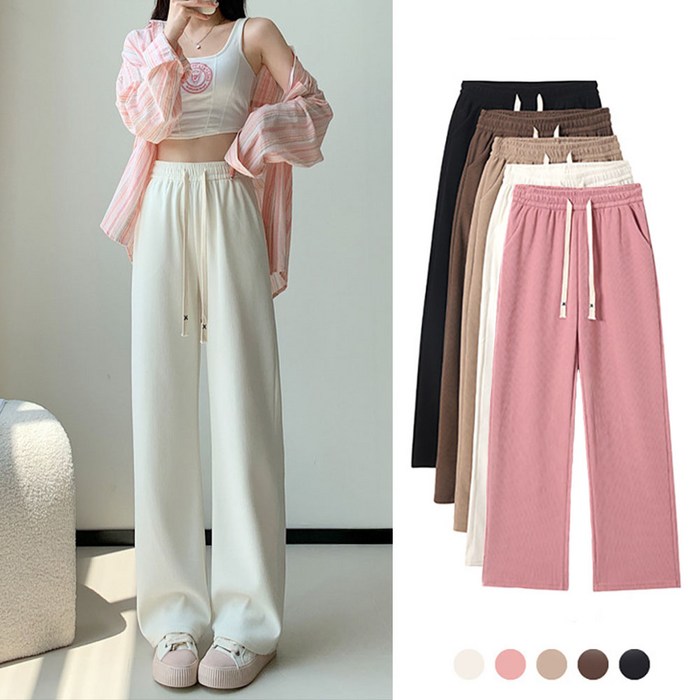 앨리 코듀로이팬츠 골덴 와이드 밴딩바지 3기장