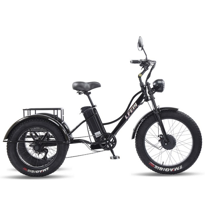 세발 전기자전거 삼륜 페달 24인치 750w 출퇴근용 편하게 나들이 어르신 전동차