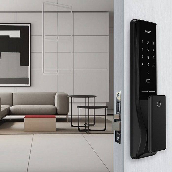 방문설치 아카라 스마트 푸시풀 도어락 K100 패키지 애플 홈킷, 삼성 스마트싱스, 구글 홈 지원, 방문설치도어락제니스방화문 부속품보강판, 방문설치