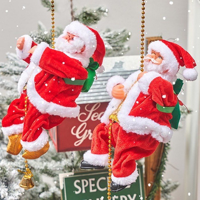 줄타는 산타인형 낙하산타는 크리스마스장식 인형 성탄절 소품