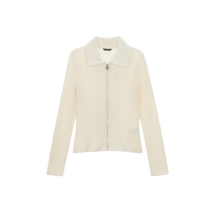 게스 여성 테리 카라 집업 YN4K3402