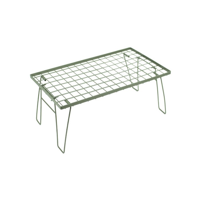 KOOLMAN쿨맨 다용도 감성 쿨러 스탠드 캠핑테이블 브라운, 쿨러스탠드 올리브 그린, 1개, 1단