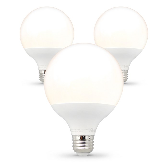 한양라이팅 LED 볼전구 12W 숏소켓, 주백색, 3개