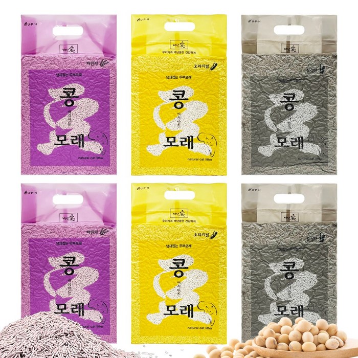 백년애 리얼 콩써서 만든 고양이 두부모래 2.5kg 6개 1.2mm 초 극세입자, 2.5kg, 6개, 라벤더 백년애 리얼 콩써서 만든 고양이 두부모래 2.5kg 6개 1.2mm 초 극세입자, 2.5kg, 6개, 라벤더