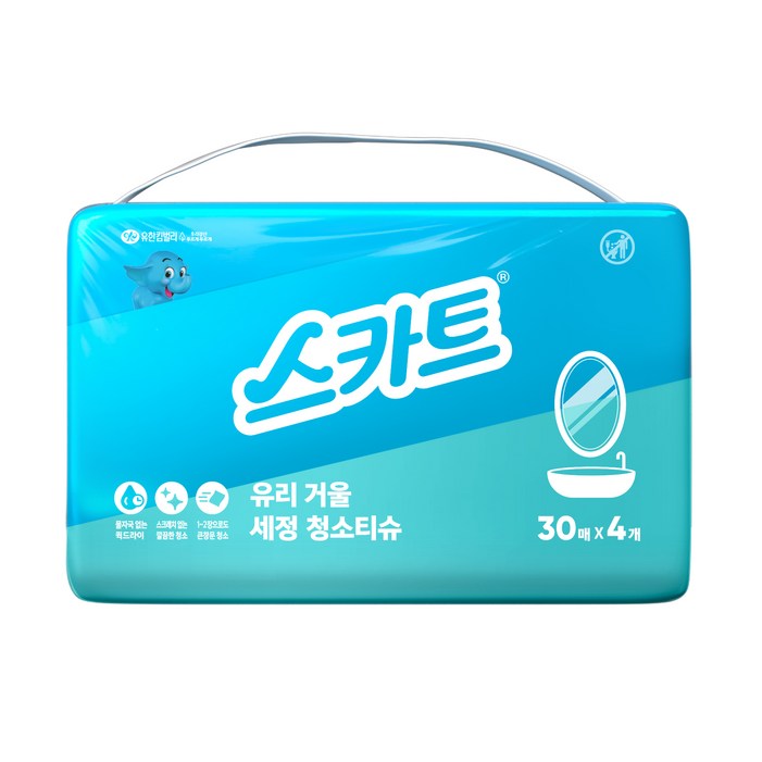 스카트 유리 거울 세정 청소티슈 30매