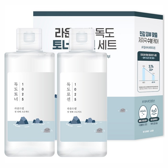 라운드랩 독도 토너 200ml 로션 200ml 세트