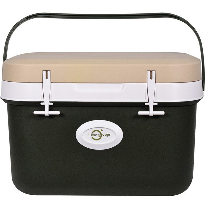 리빙오보제 캠핑 아이스박스, 25L, 카키 베이지 리빙오보제 캠핑 아이스박스, 25L, 카키 베이지
