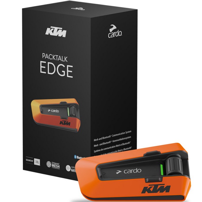 카르도 KTM 팩톡 엣지 JBL 블루투스 이어셋, PACKTALK EDGE SINGLEKTM, 블랙