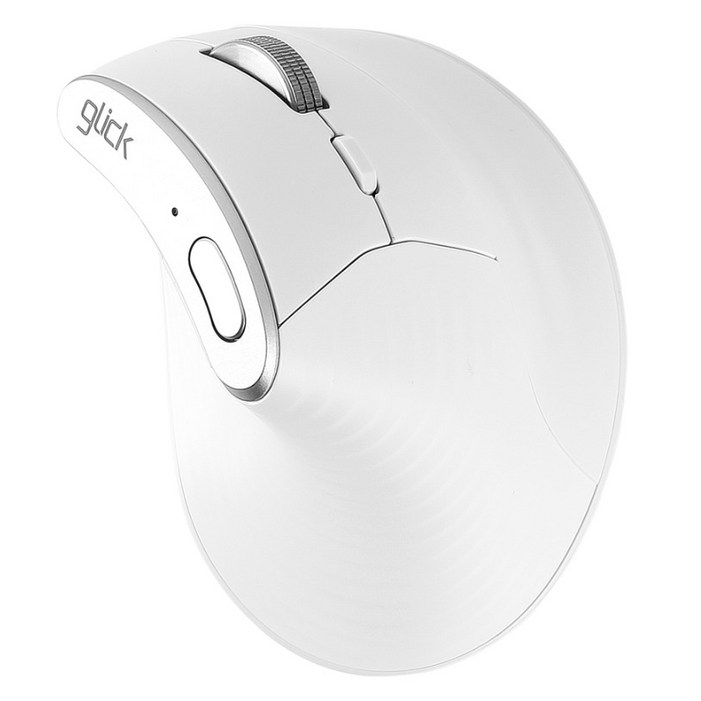 지클릭커 오피스프로 휠마스터 버티컬 무한휠 무선 블루투스 마우스 OP05, 오프 화이트, OP05