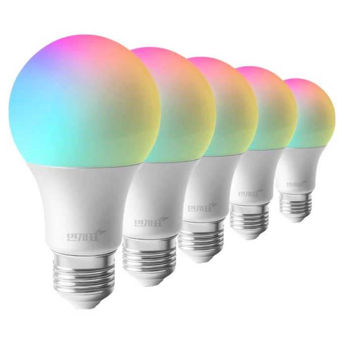번개표 LED 컬러 변환 스마트 멀티 벌브 전구 9W