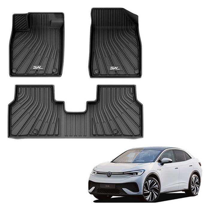 3W에코라이너 TPE 카매트 1열  2열, 폭스바겐 ID.5 2025년 4월, 블랙