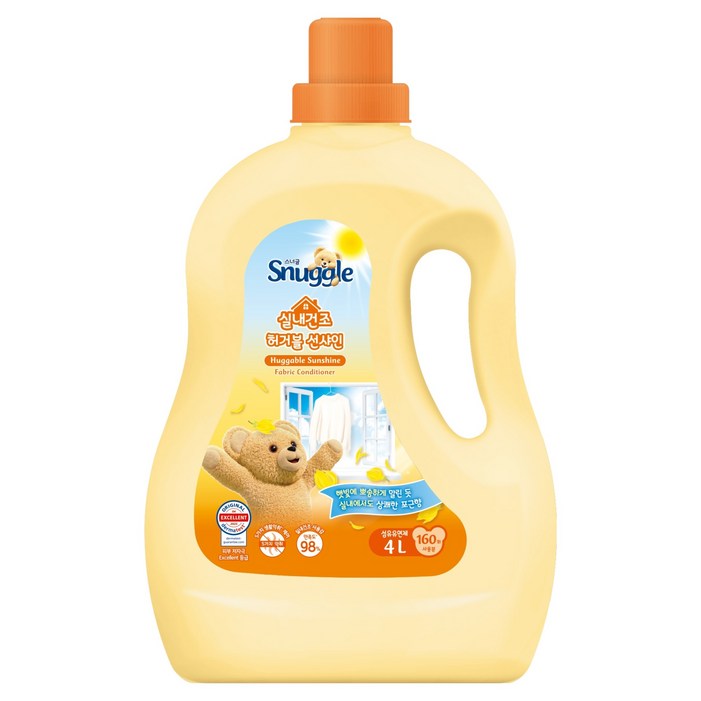 스너글 실내건조 섬유유연제 허거블 선샤인 본품, 4L, 1개