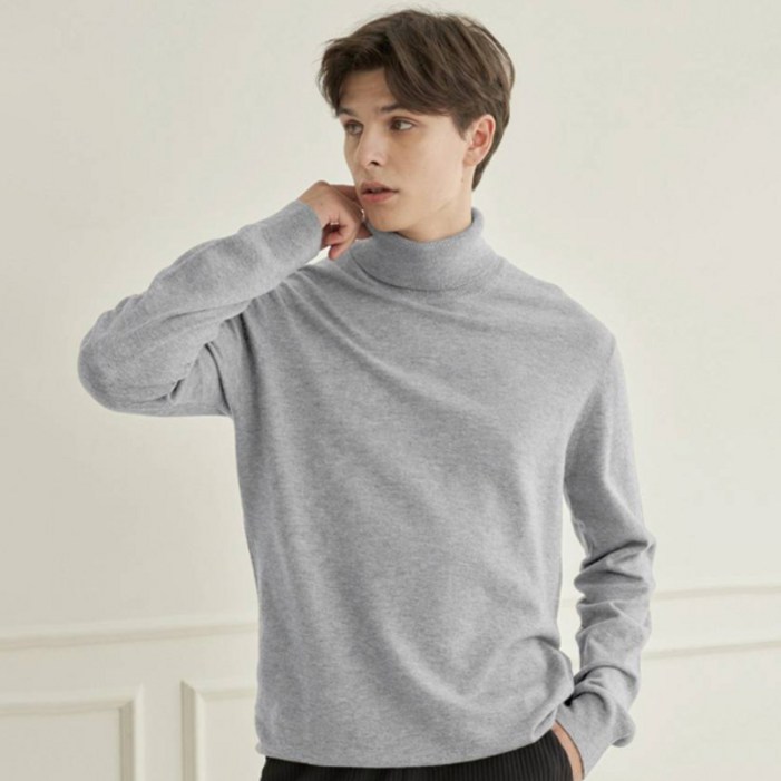 210에디트 남녀공용 캐시미어 블렌드 터틀넥 솜털 니트 ZZ4SW012