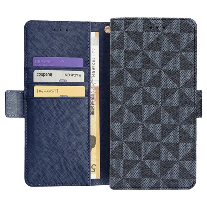 에스엠씨 엘 체크 슬림 다이어리 지갑 휴대폰 케이스
