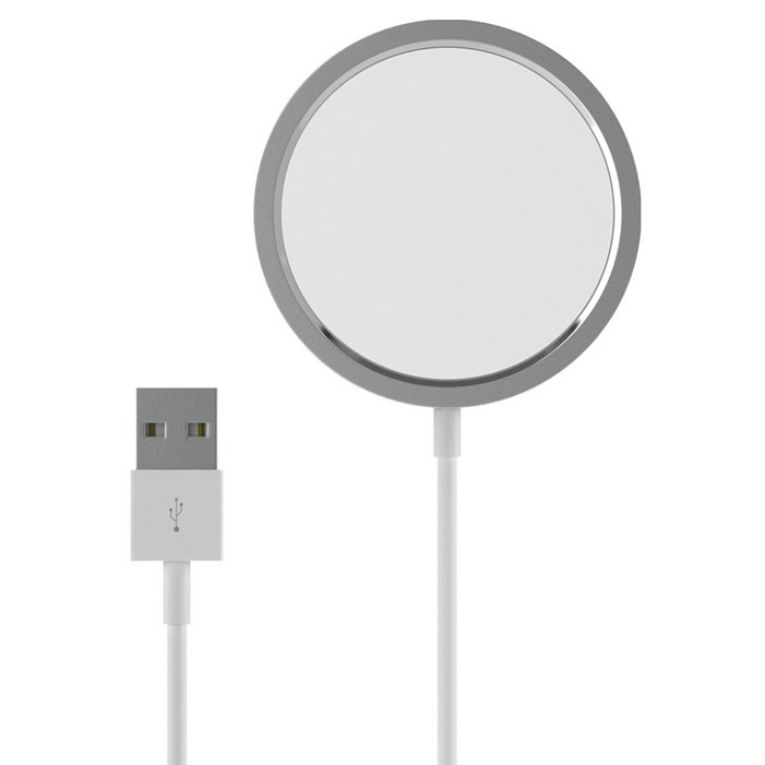 요이치 마그네틱 아틀라스S 맥세이프 케이블 무선충전기, 화이트, 1개