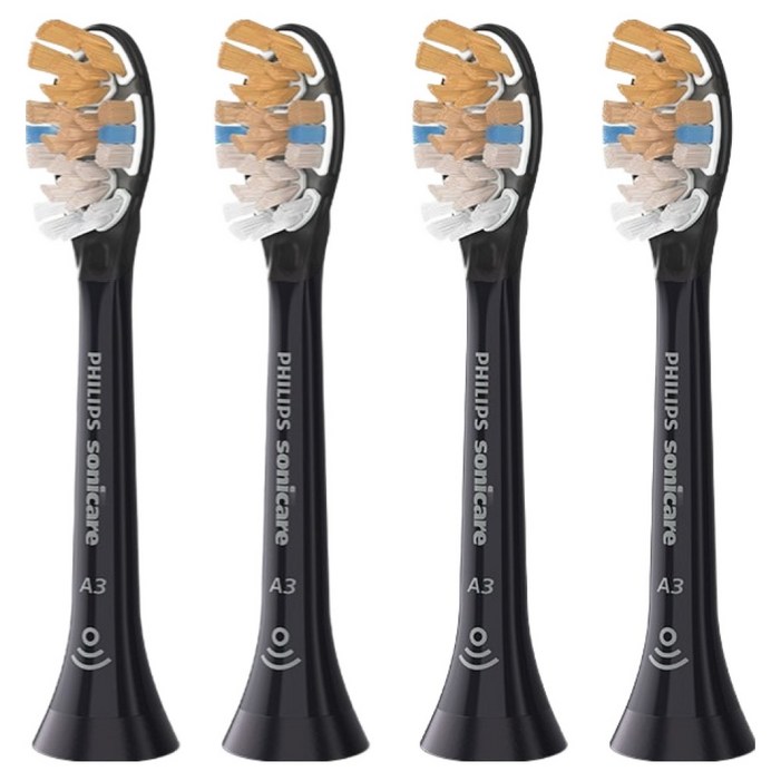 필립스코리아 소닉케어 A3 프리미엄 올인원 칫솔모 블랙 4p