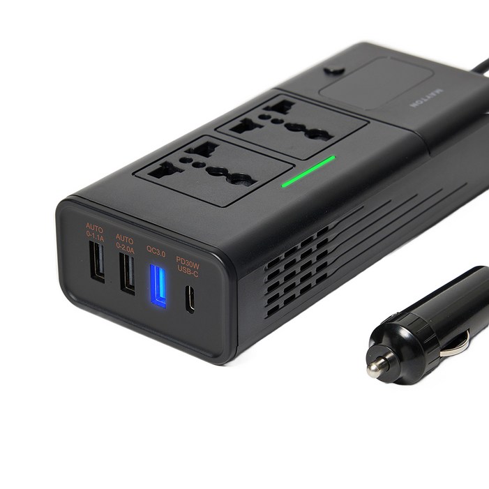 메이튼 차량용 시거잭 인버터 변환기 200W, 1개